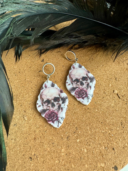Floral Skull Dangle