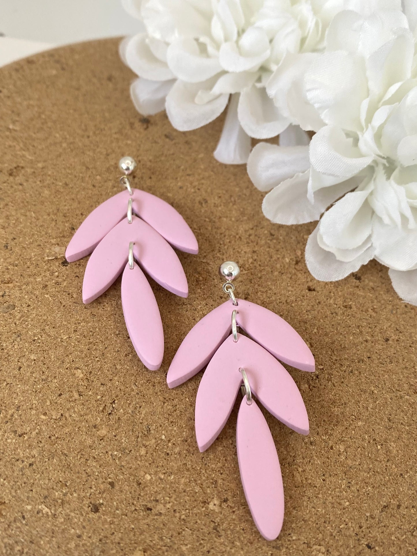 Pale Pink Fern Dangle