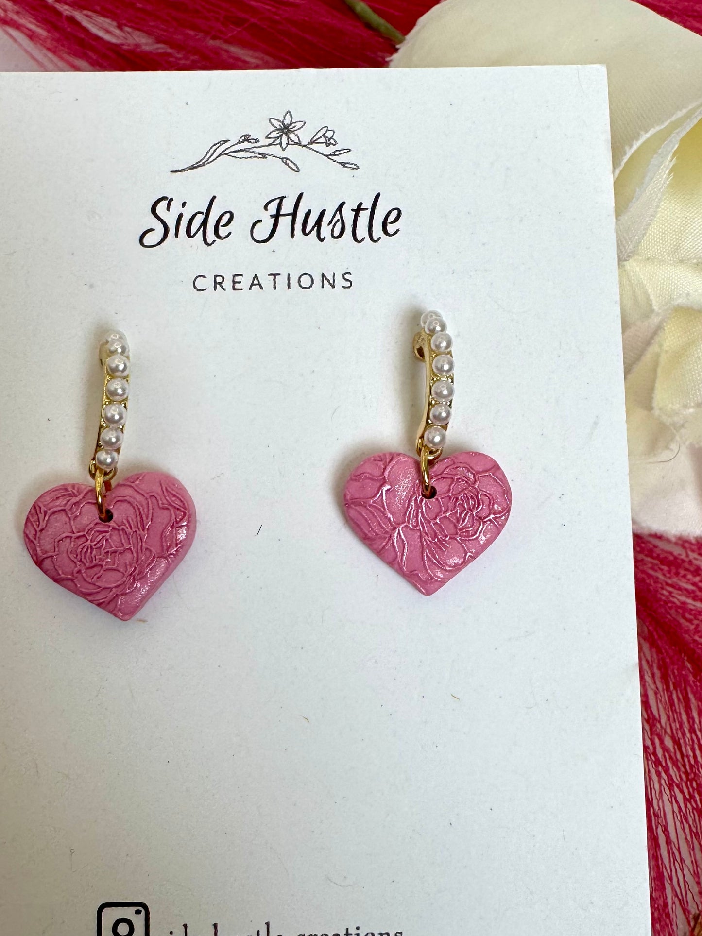 Pearl Heart Drop Dangkes