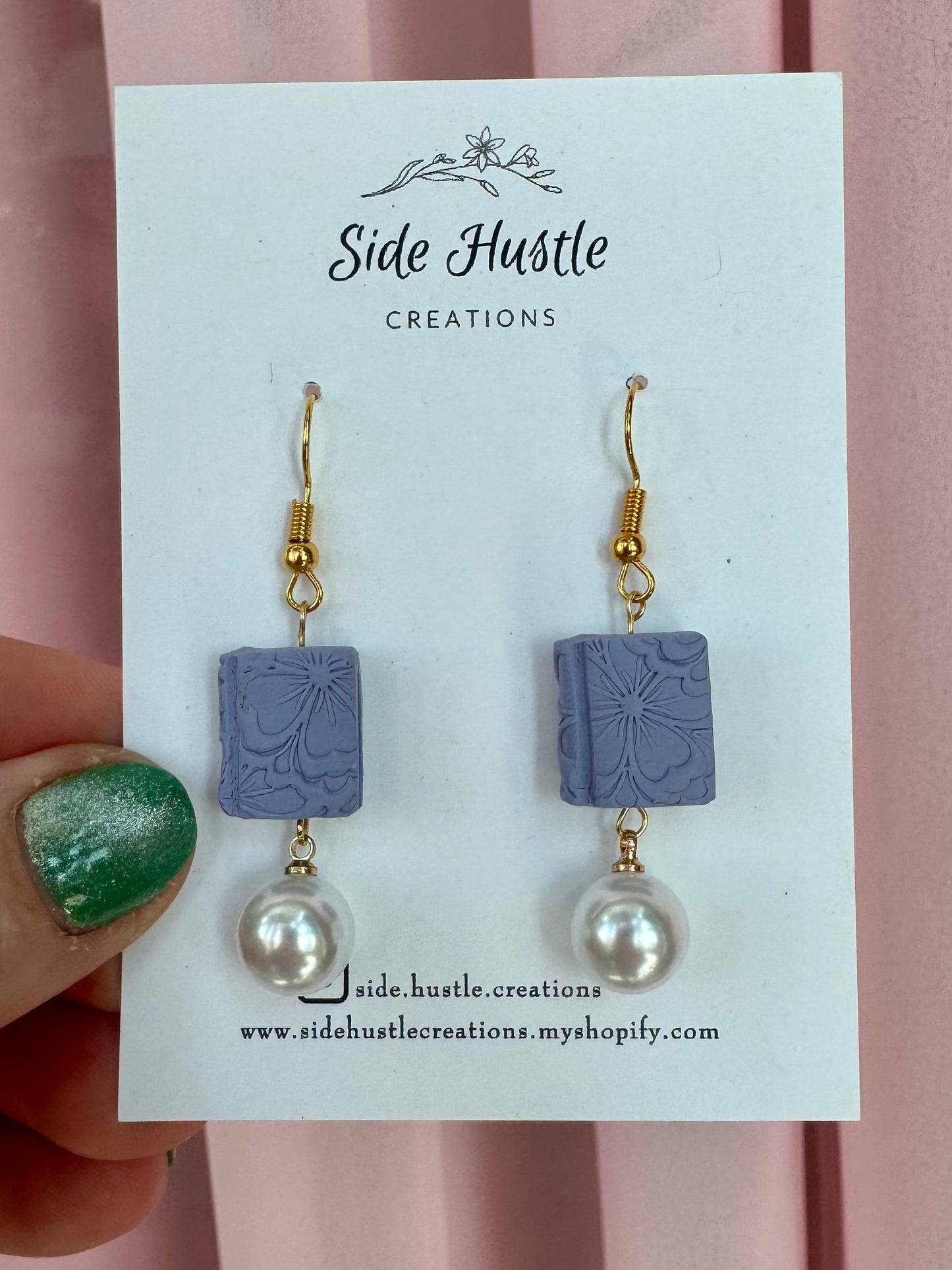 Soft Lavender Book Dangles