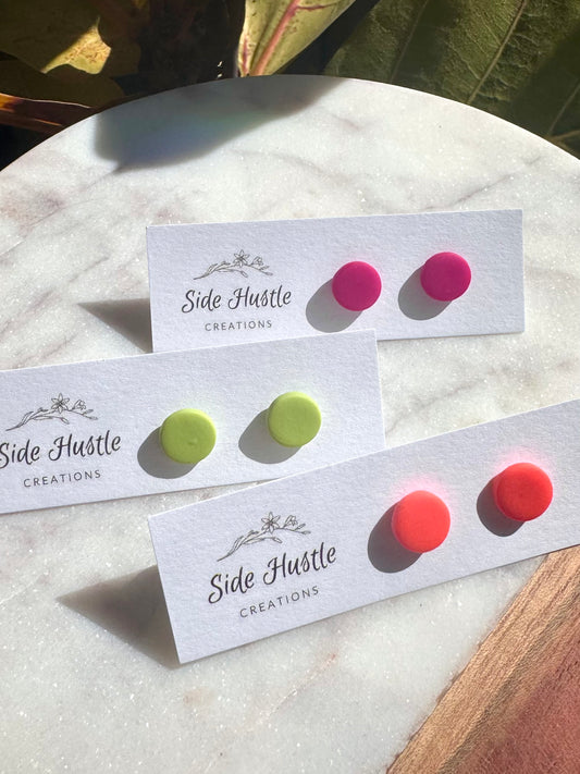Neon Dot Studs