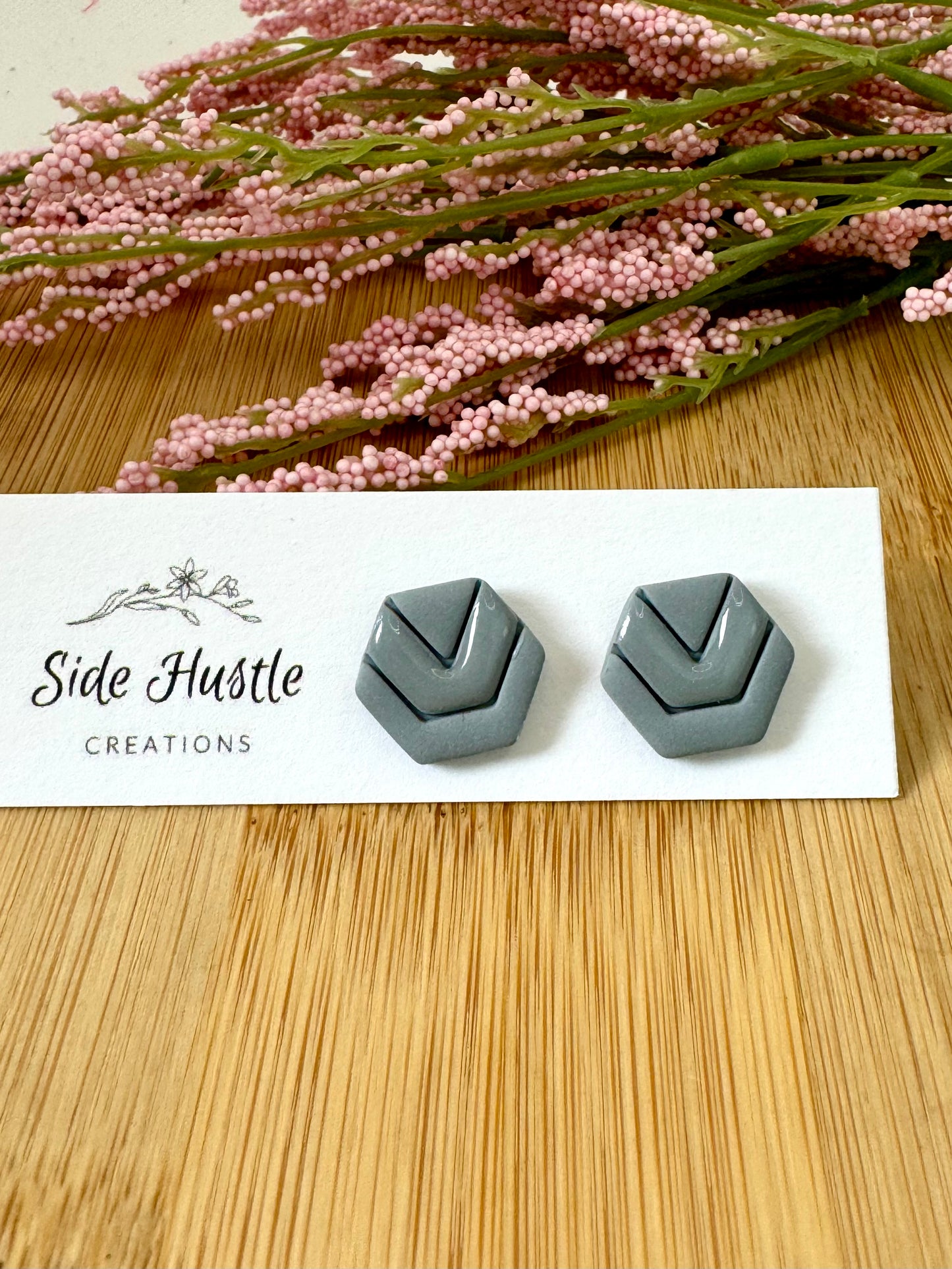 Gray Hazel Studs
