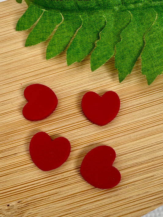 Cherry Red Heart Stud