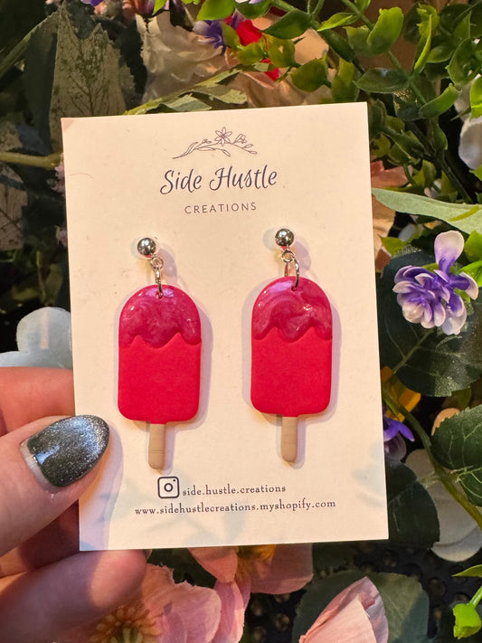 Pink Shimmer Popsicle Dangle