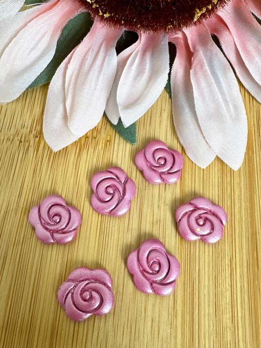 Pearly Pink Rose Stud