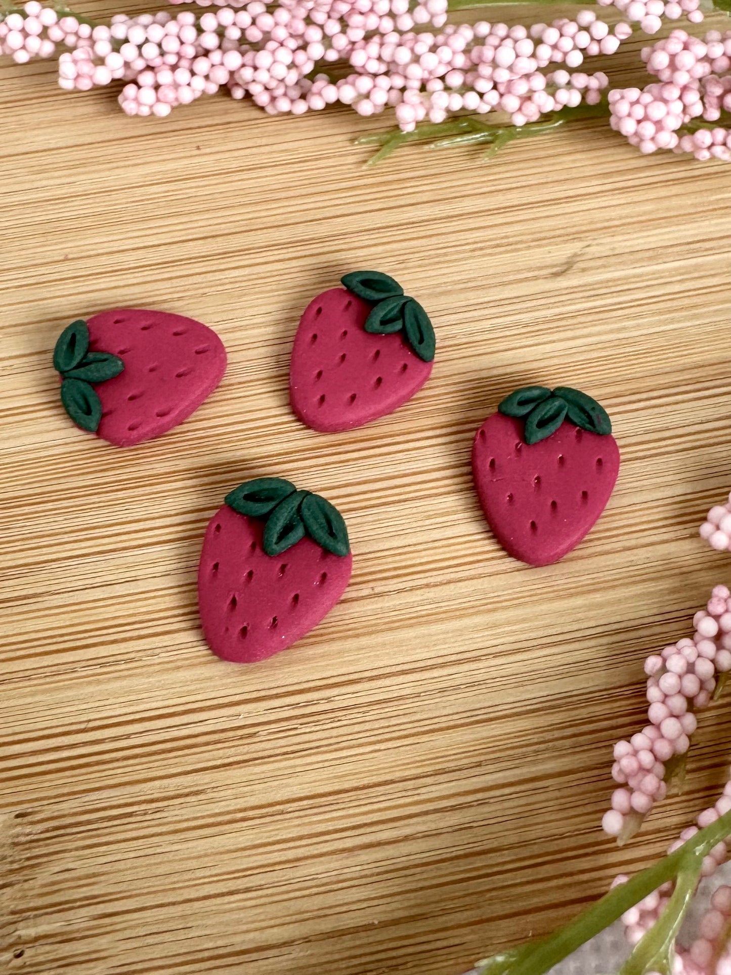 Mini Pink Strawberry Stud