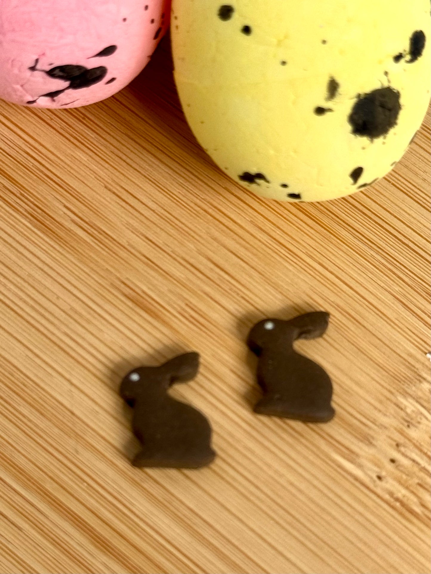 Mini Chocolate Bunny Stud