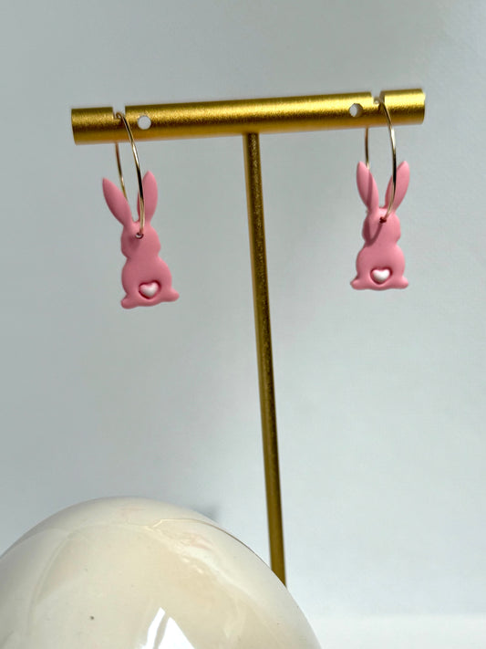 Pink Bunny Hoops