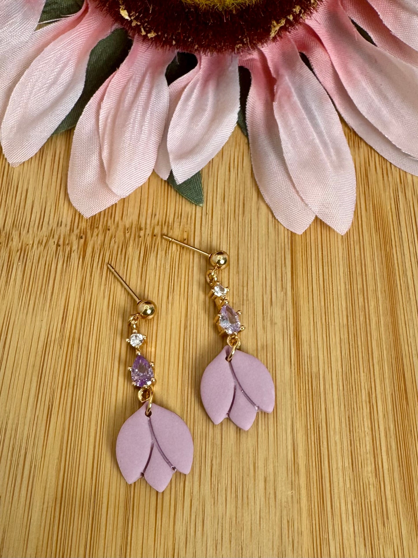 Lilac Mist Tulip Drop Dangle