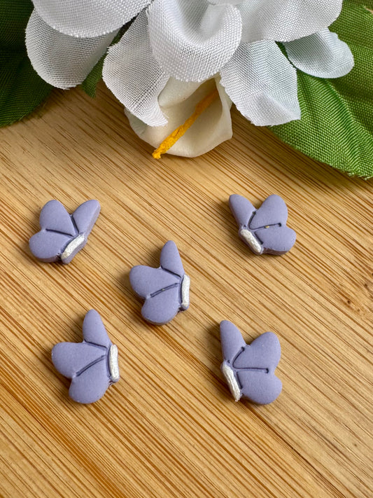 Lavender Butterfly Stud