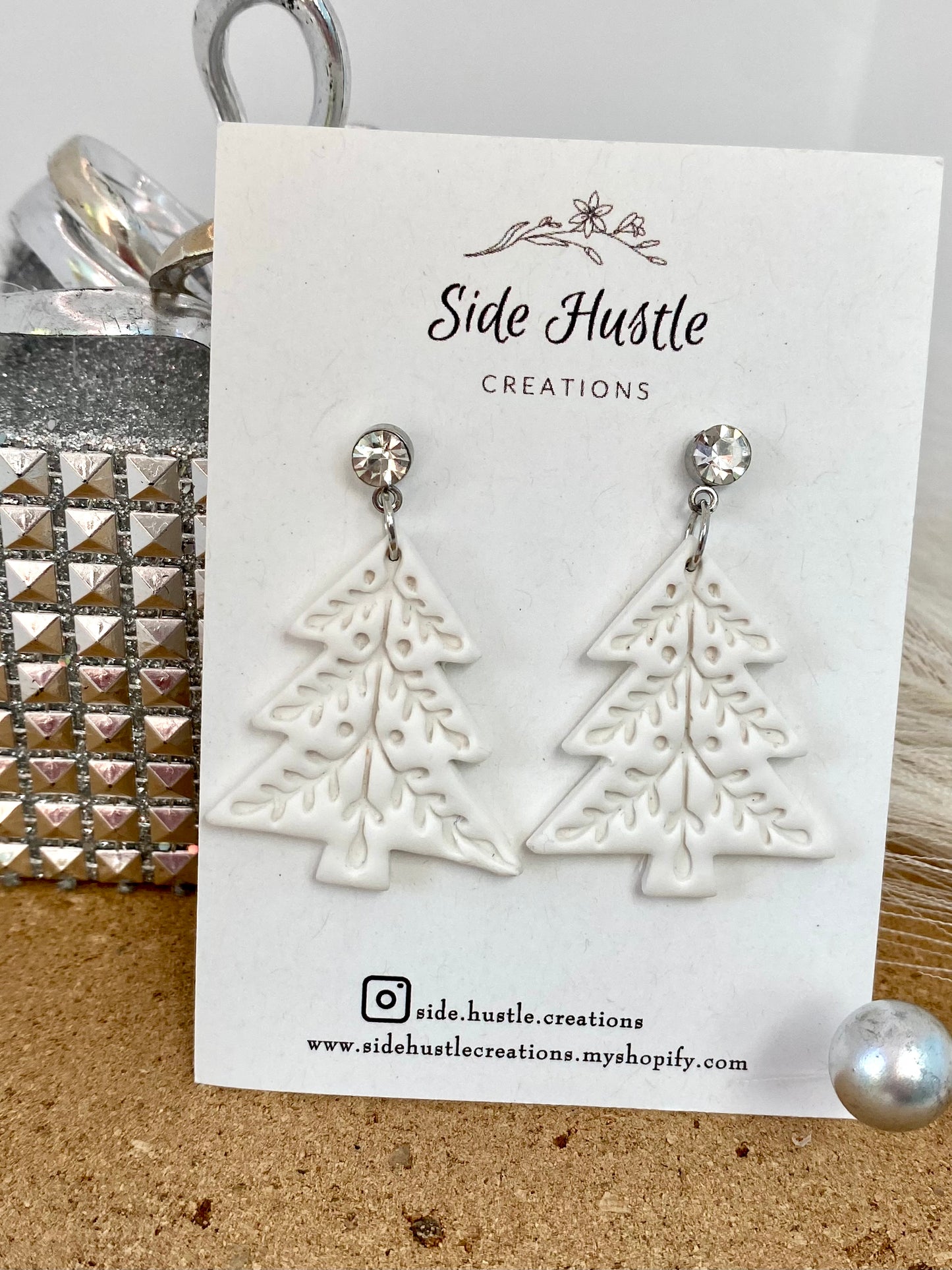 White  Scandinavian Tree Dangle