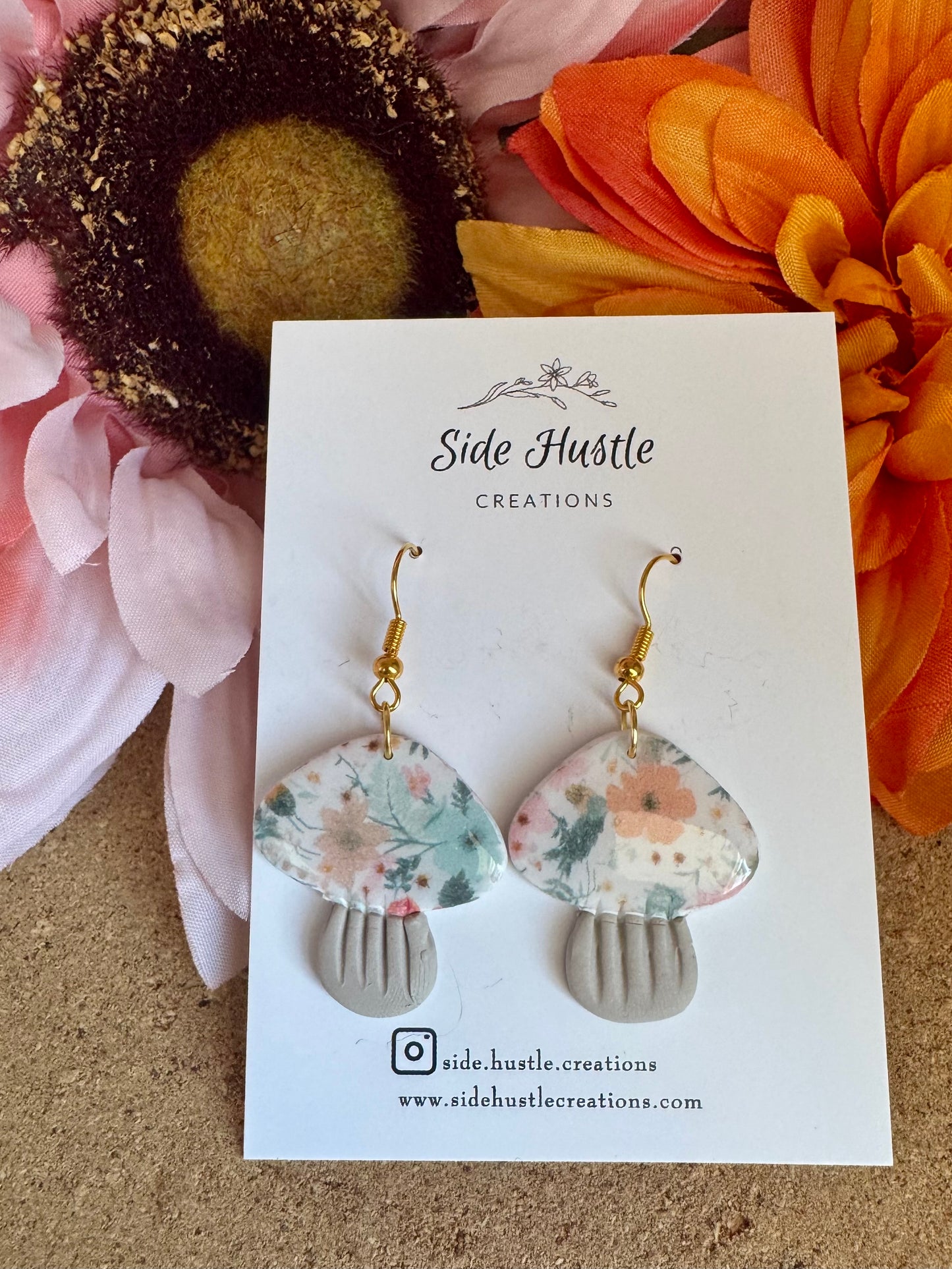 Floral Mushroom Dangle