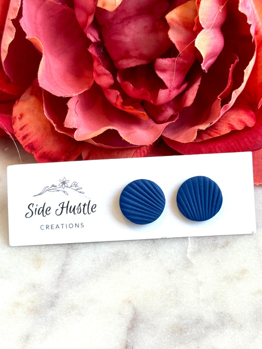 Navy Sunburst Samantha Studs