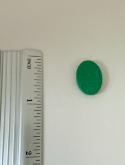 Green Palm Patterned Becca Stud