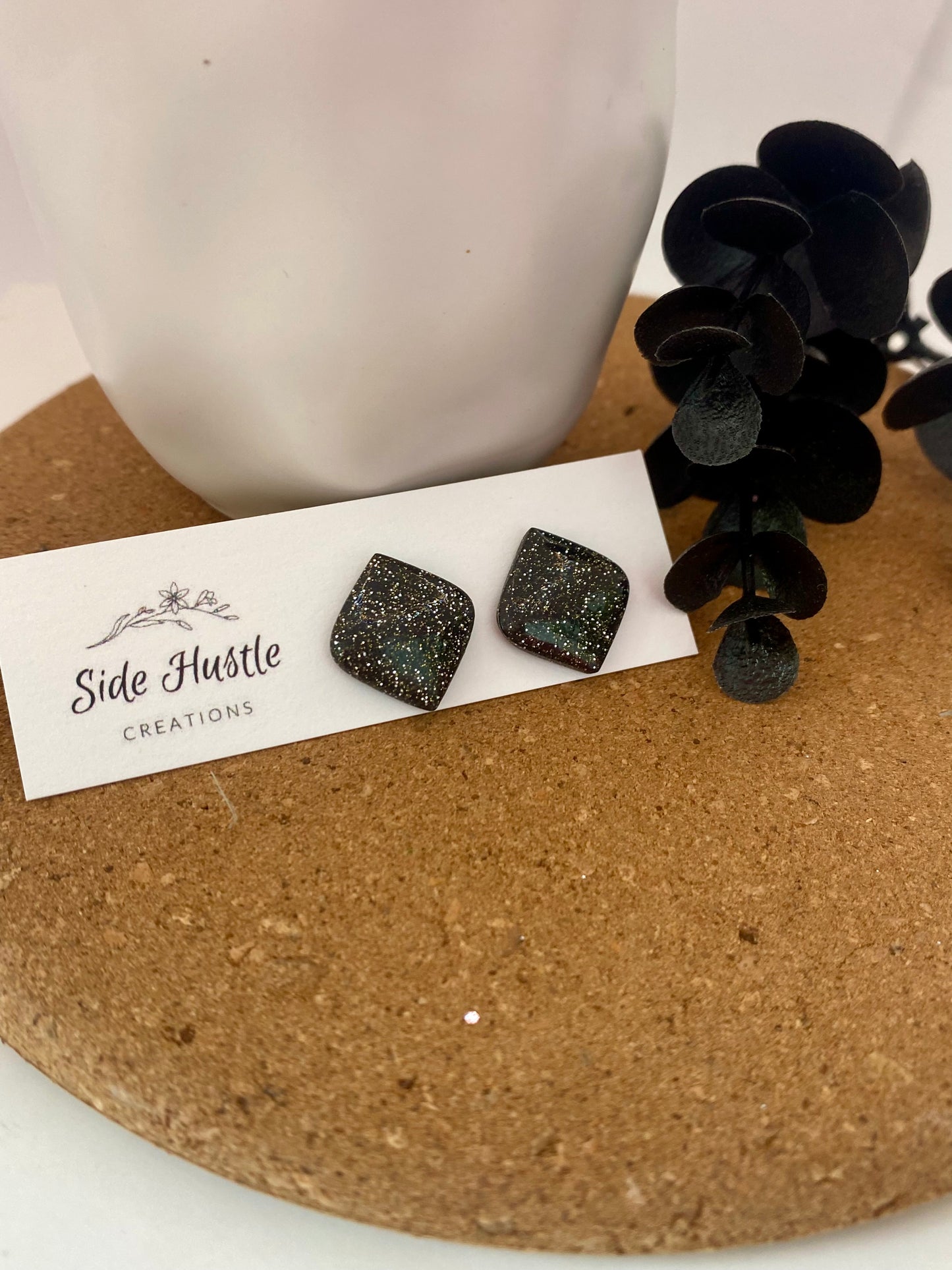 Black and Gold Emma Stud