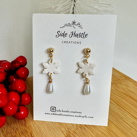 Pearl Snowflake Dangle