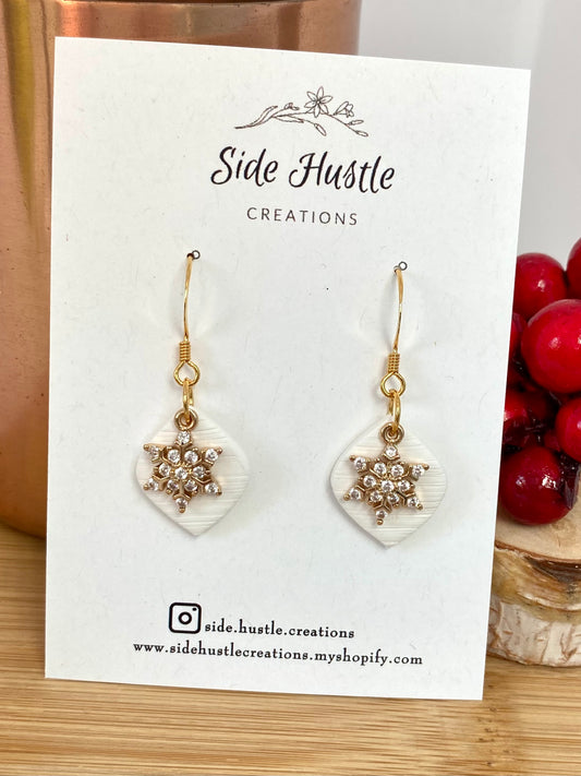 Gold Plated Snowflake Dangle