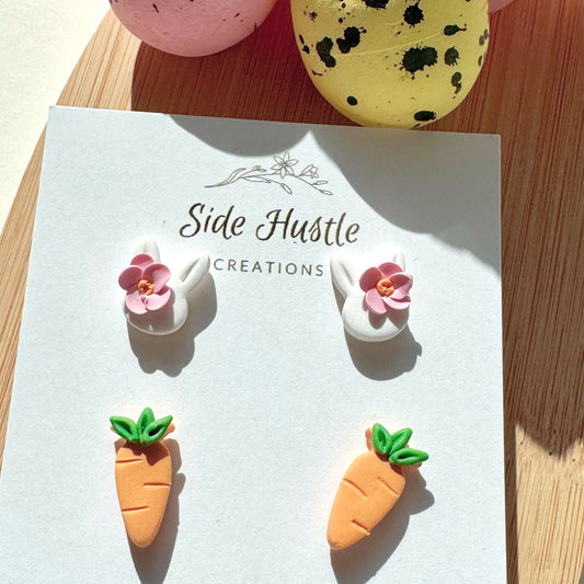 Floral Bunny Stud Pack