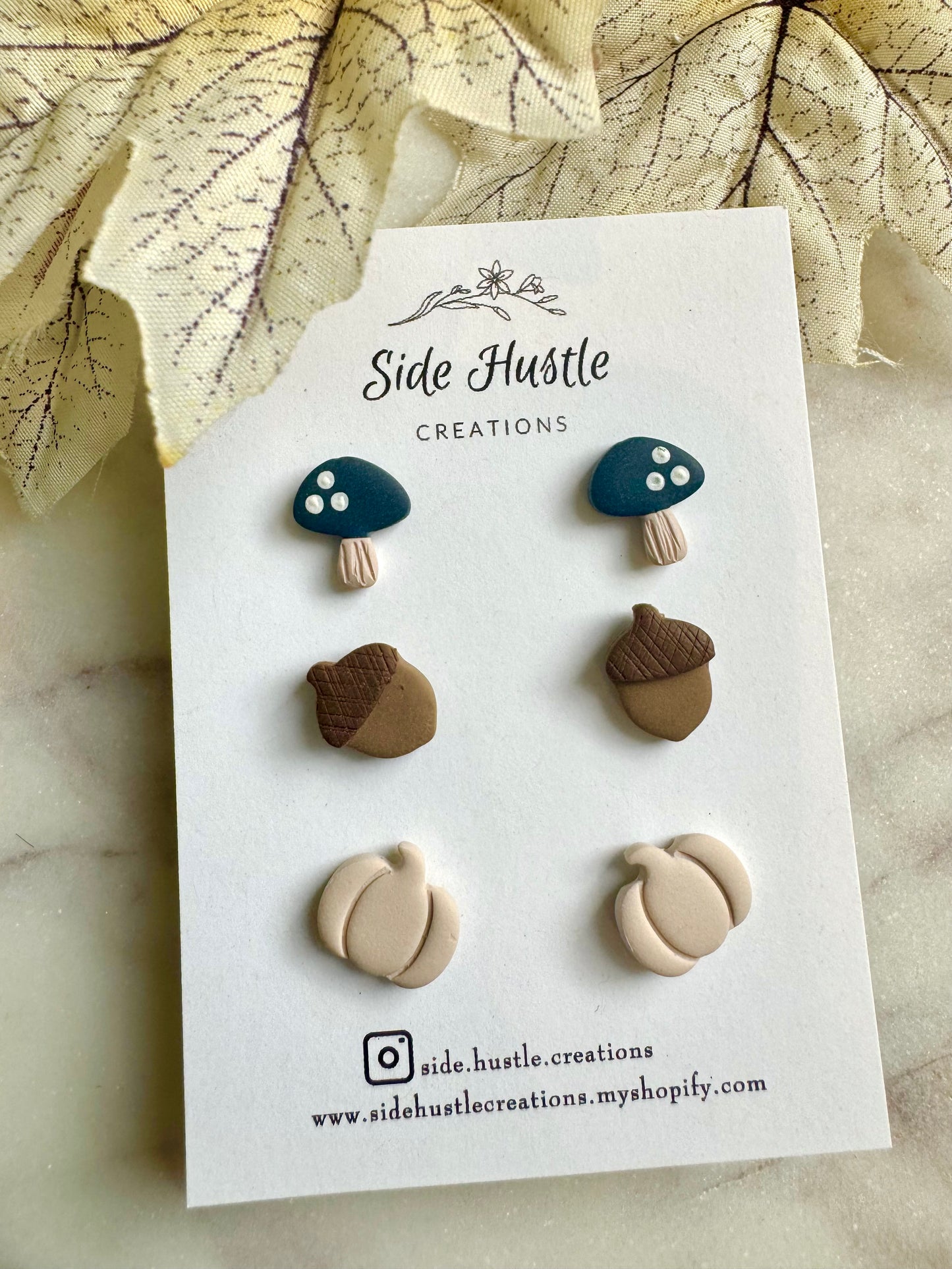 Navy Mushroom Stud Pack