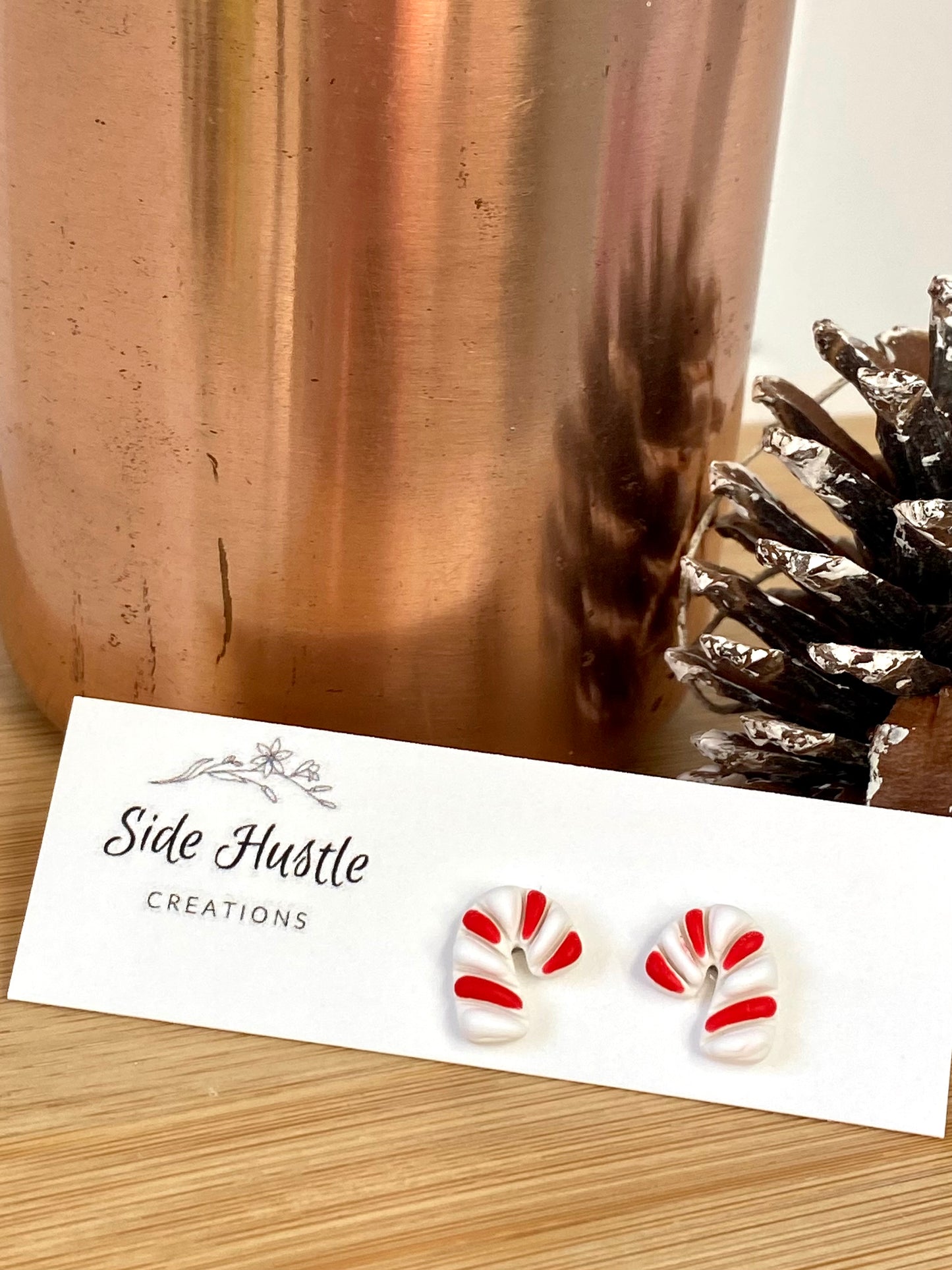 Mini Candy Cane Stud