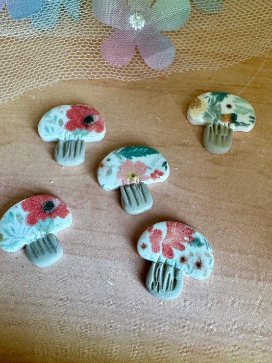 Floral Mushroom stud