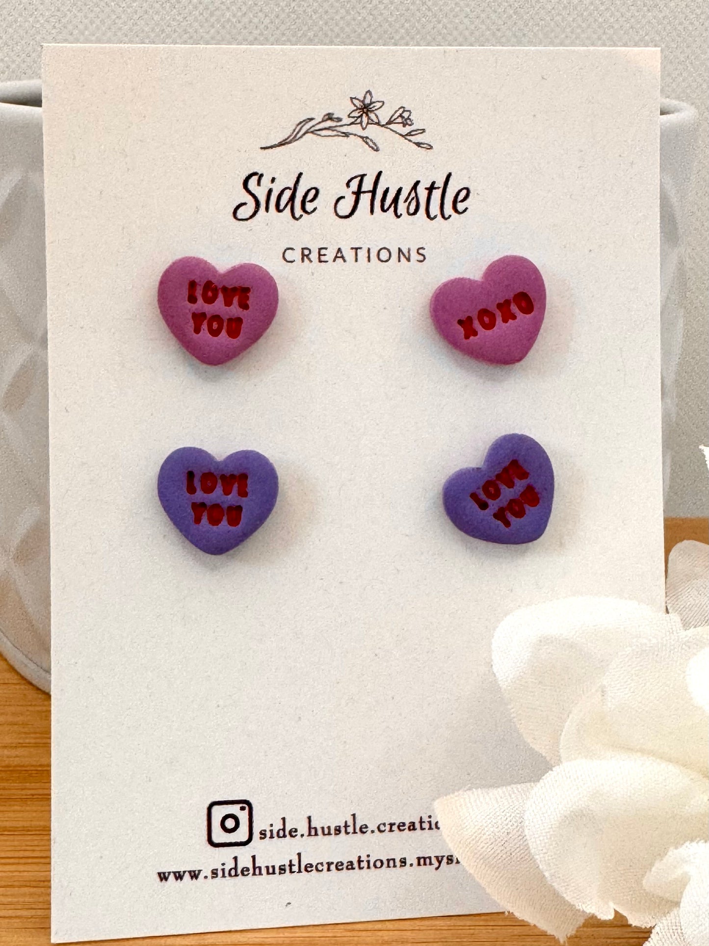 Conversation Heart Stud Pack