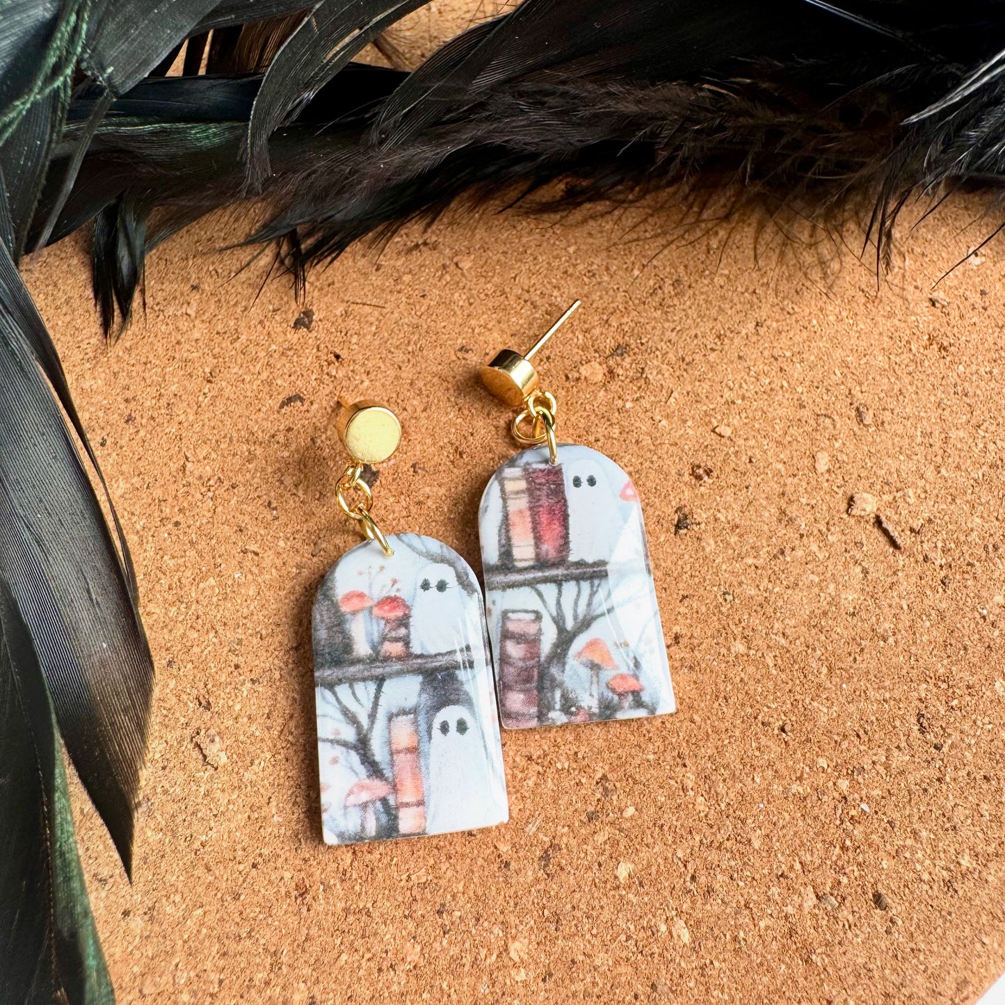 Fall Ghost BookShelf Dangles