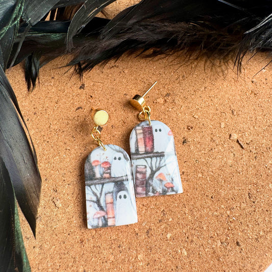 Fall Ghost BookShelf Dangles