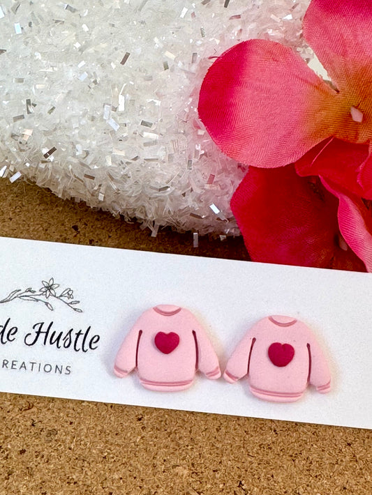 Pink Love Sweater Stud
