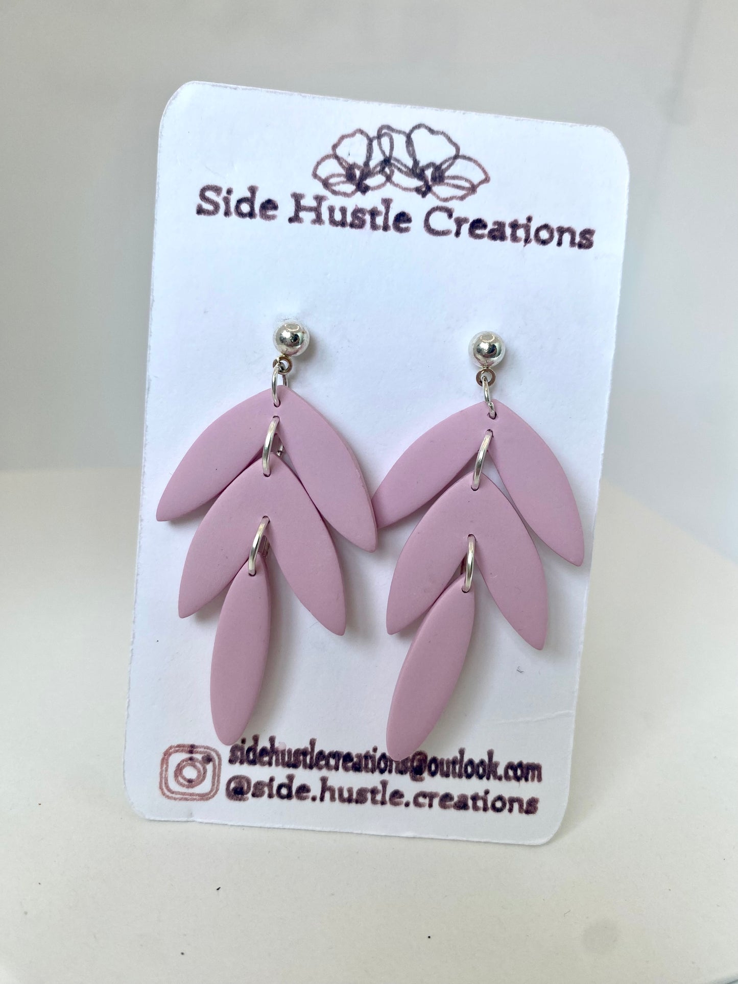 Pale Pink Fern Dangle