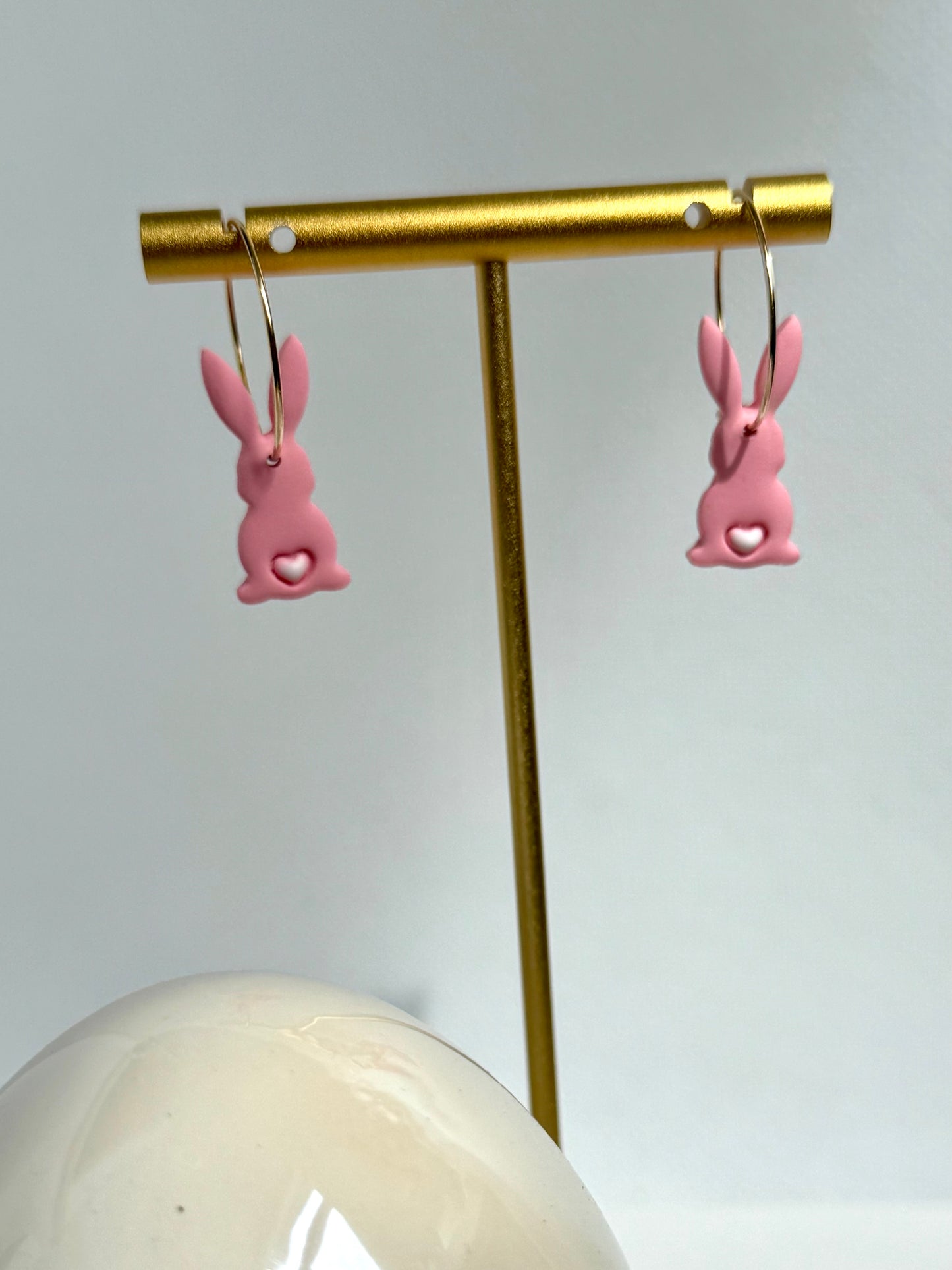 Pink Bunny Hoops