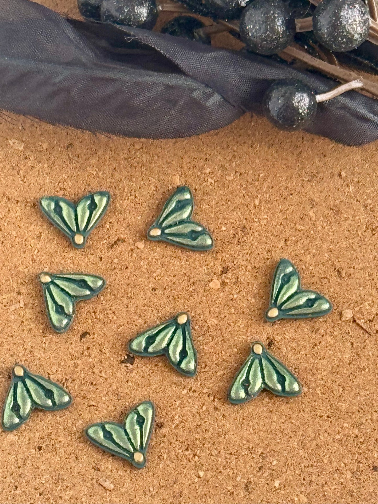Little Green Moth Stud