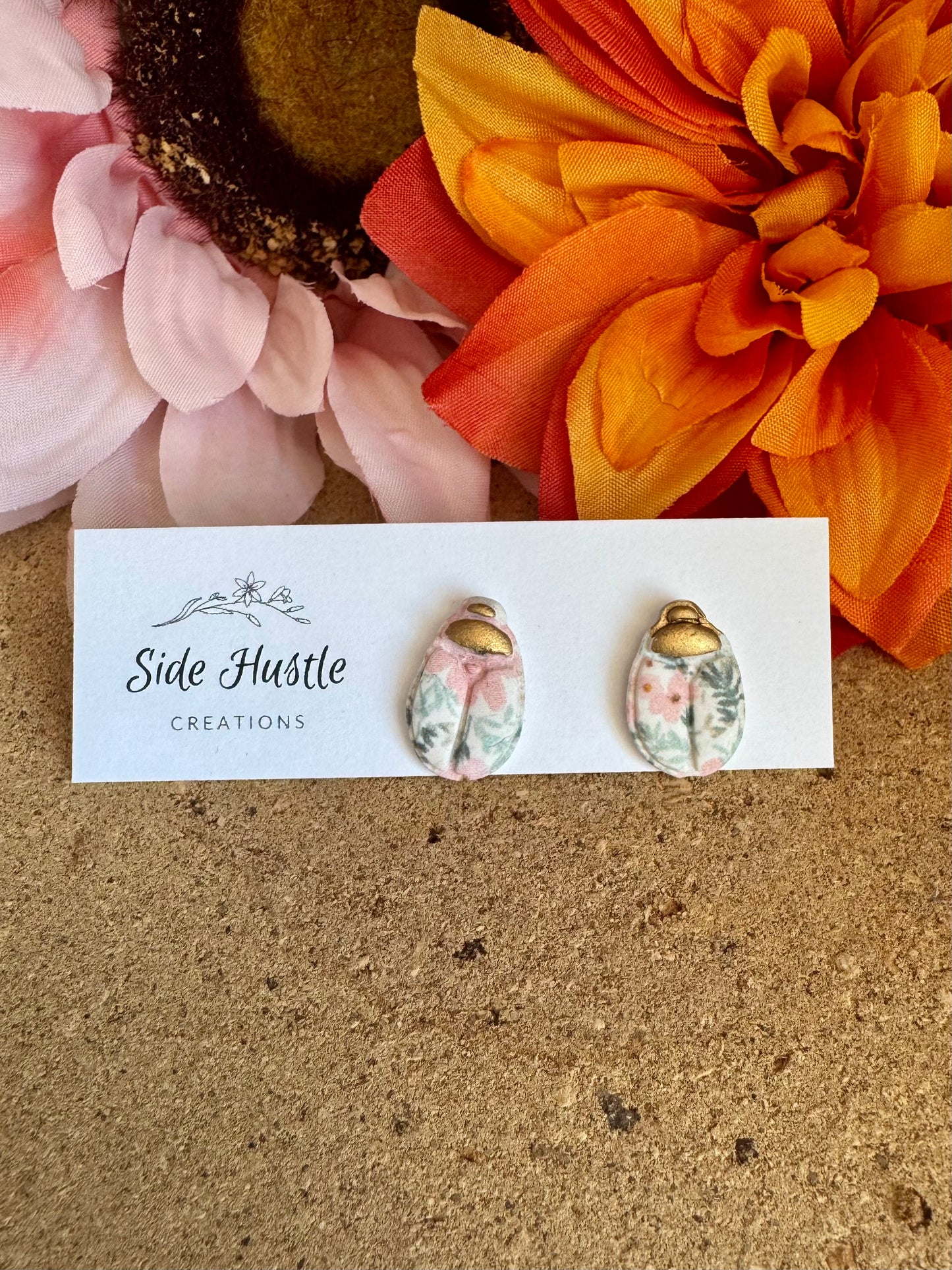 Floral Beetle Stud