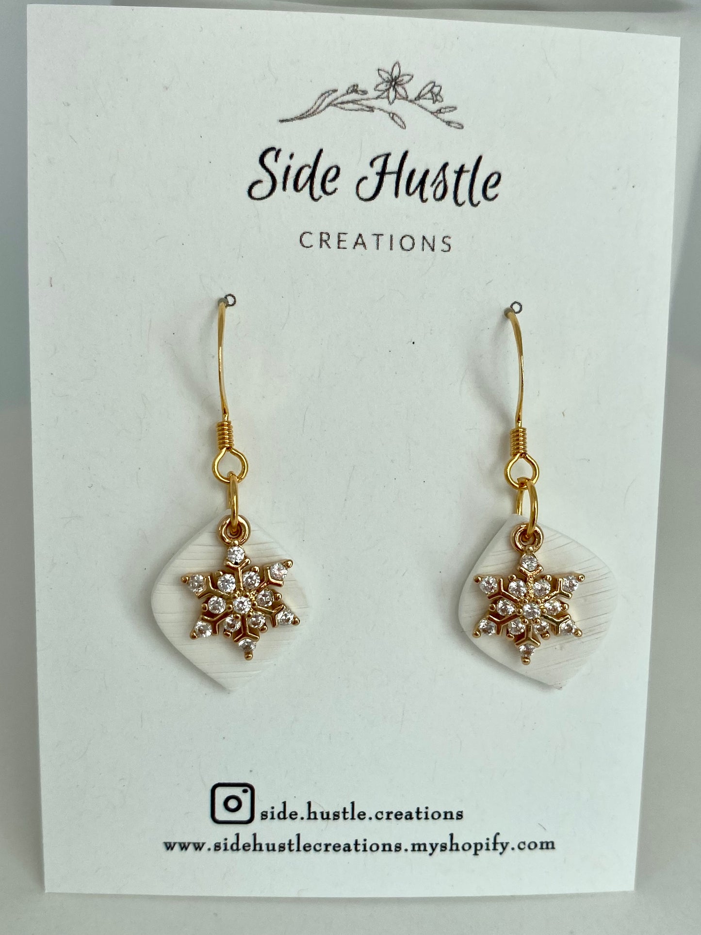 Gold Plated Snowflake Dangle