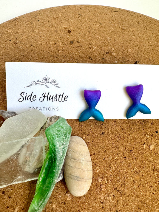 Mini Mermaid Tail Studs